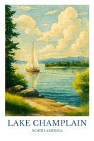 Schöner Kunstdruck des Lake Champlain