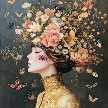 Bloemen Vrouw van Blikvanger Schilderijen
