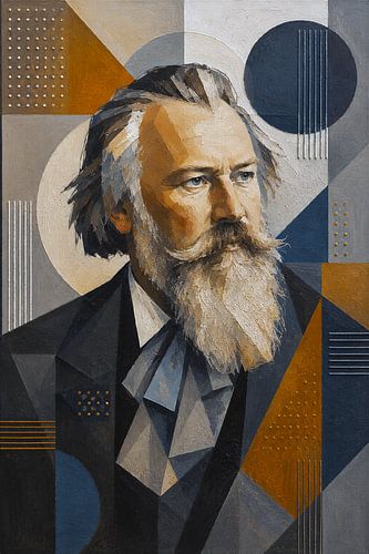 Johannes Brahms componist schilderij.