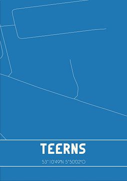 Blueprint | Map | Teerns (Fryslan) by Rezona