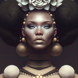 Portrait "Queen of the earth" by Carla Van Iersel