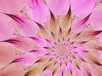 Blütenstern in Pink und Braun von Claudia Gründler