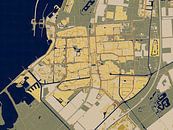 Kaart van Lelystad in de stijl van Gustav Klimt van Maporia thumbnail