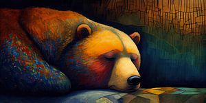 Le grizzly endormi sur Whale & Sons
