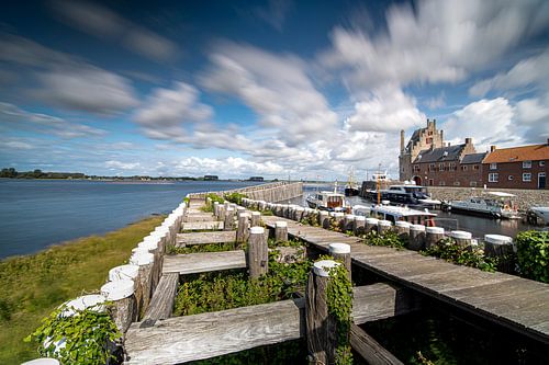 Harbour head pier of Veere, Walcheren, Zeeland