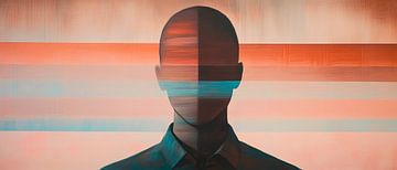 Veiled head - Colourful abstraction by Poster Art Shop