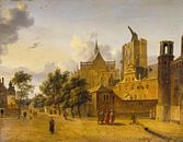 A Street Scene in Cologne, Jan van der Heyden by Masterful Masters thumbnail