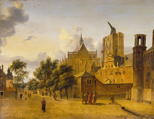 Een straatbeeld in Keulen, Jan van der Heyden
