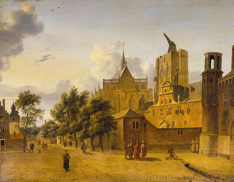 A Street Scene in Cologne, Jan van der Heyden by Masterful Masters