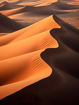 Zandduinen in de woestijn van Namibia van Visuals by Justin