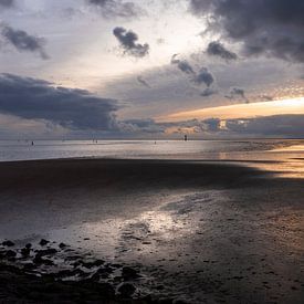 Coucher de soleil à la mer des Wadden sur Ameland sur Anouschka Hendriks