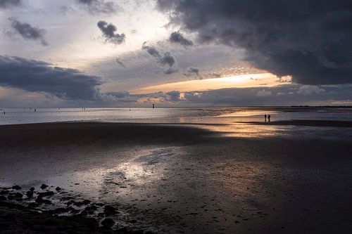 Sonnenuntergang am Wattenmeer auf Ameland