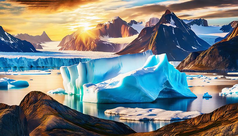 Greenland with ice and snow by Mustafa Kurnaz