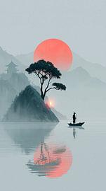 ZEN Landscape at Sunrise by Preet Lambon