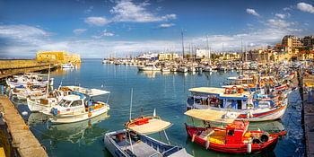 Port de pêche d'Héraklion, sur l'île de Crète.