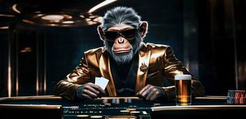 Poker aap - Golden Stakes van Shine by Nous