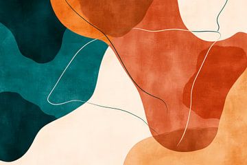 Abstract shapes in earthy tones by Poster Art Shop