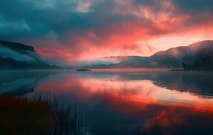 Spiegelung im Morgengrauen