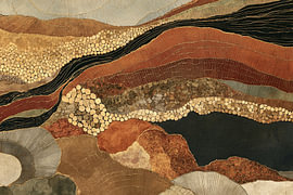 Flows of the Earth, abstract wall art by Lina van Oers