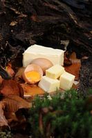 Butter cheese and eggs