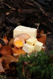 Butter cheese and eggs by jan kools