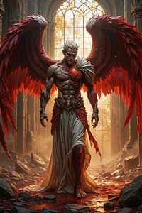 Dark Fantasy Wandbild: SARAPHON - Der Engel des Leidens