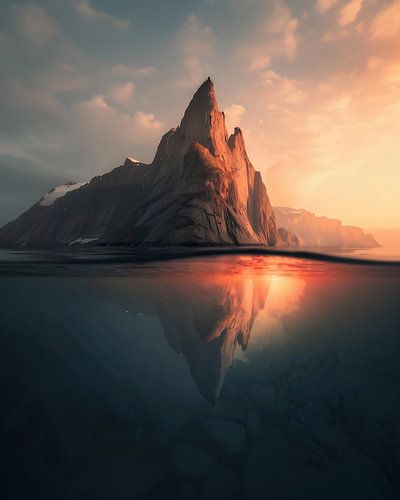 Mystiek licht onder het oppervlak