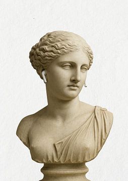 Classic muse with AirPods - time travel of aesthetics by Lumière Noire Studio
