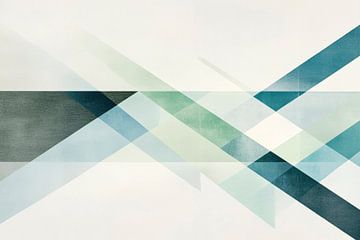 Geometric harmony in soft colours by Poster Art Shop
