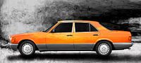 Mercedes-Benz S-Klasse W 126 Art Car in orange von aRi F. Huber Miniaturansicht