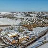 Panorama par drone d'Eys dans la neige sur John Kreukniet