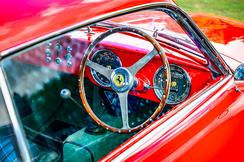 Ferrari 212 Inter Touring Berlinetta klassieke jaren 1950 GT auto dashboard
