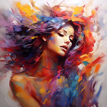 Colorfull woman van By Gorp