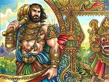 Indonesian Mythic Warrior: Gatot Kaca Strength & Tradition by Petrus Jakub