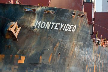 Vrachtschip Montevideo in de Haven Amsterdam. van scheepskijkerhavenfotografie