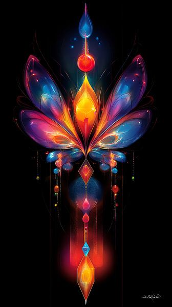 colourful symmetrical figure by Gelissen Artworks
