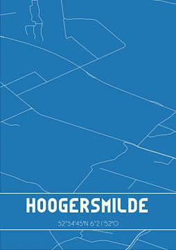 Blueprint | Map | Hoogersmilde (Drenthe) by Rezona