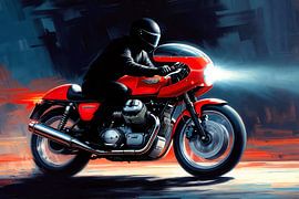 Motorcycle Through the Night II by DeVerviersBelgium