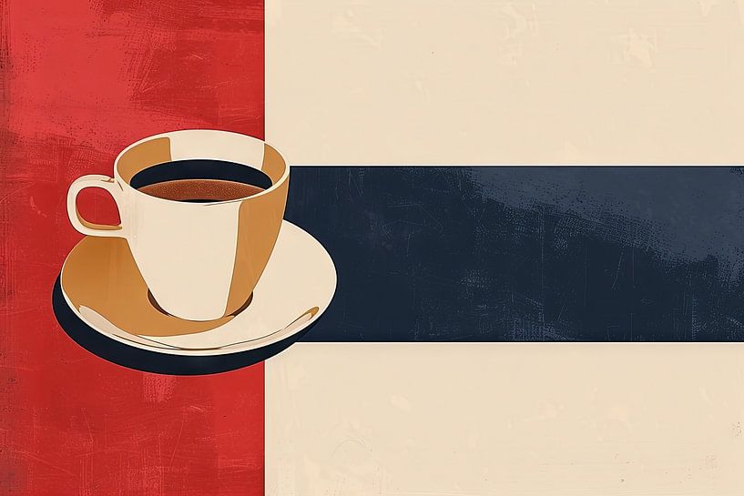 Kaffeetasse – Geometrische Abstraktion von Poster Art Shop