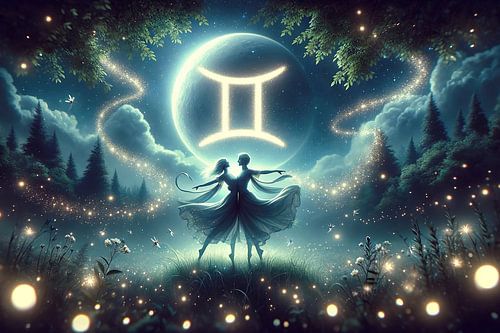 Twin whispers under the moonlit sky