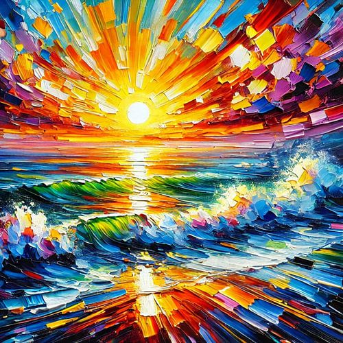 Lever de soleil sur la mer