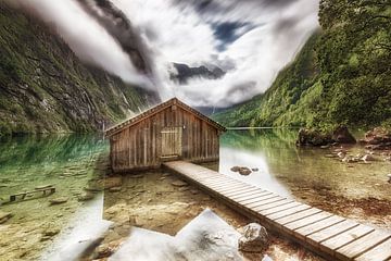 Boathouse at the Königssee in Bavaria by Voss Fine Art Fotografie