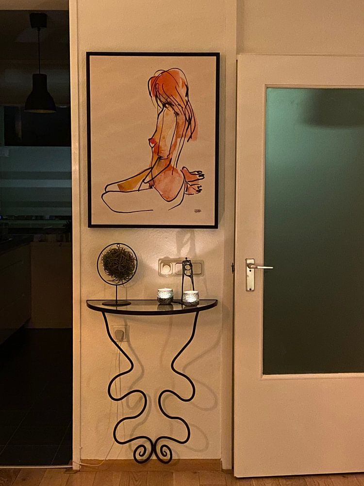 Naakt inkt waterverf  van Pieter Hogenbirk 