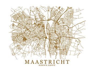 Gestylter Stadtplan von Maastricht von Peter Hooijmeijer