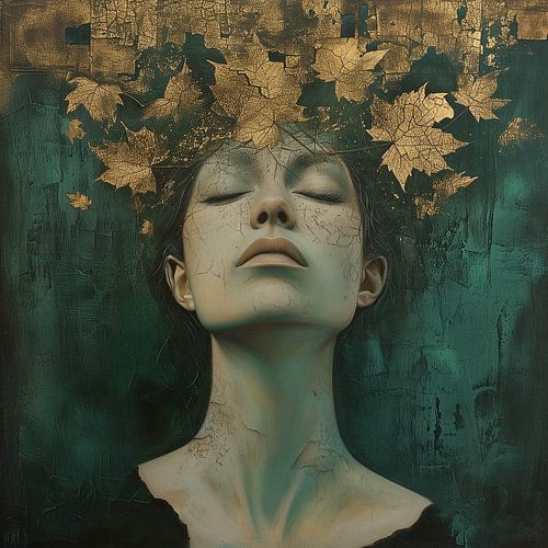 Contemplation silencieuse sous une voûte dorée