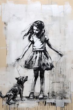 Banksy Inspired No. 33071 by Blikvanger Schilderijen