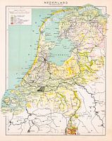 Vintage map Netherlands. Grounds