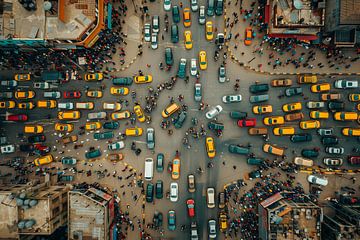 luchtfotografie boven stad en land van Egon Zitter