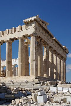 De Parthenon-tempel op de Akropolis in Athene. van Berthold Werner
