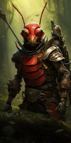 Strong and powerful Warrior Ant in fantasy style by Art Bizarre